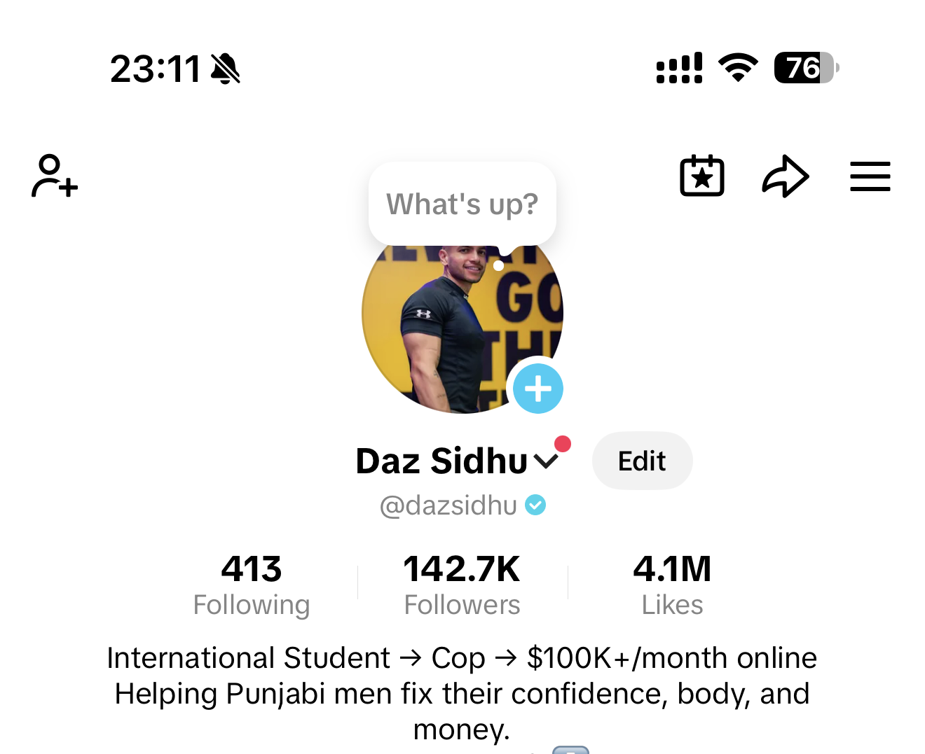 @dazsidhu TikTok profile — 142.7k followers, 4.1M likes